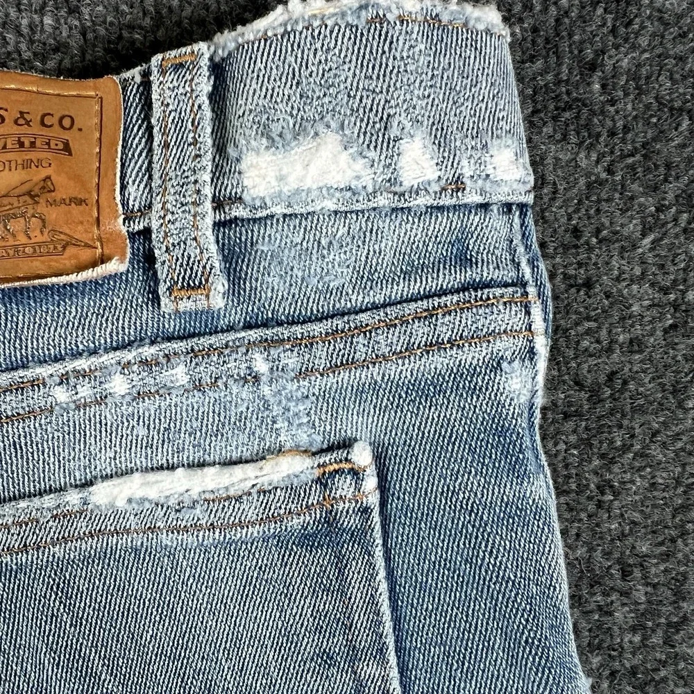 Levi's 547 Orange Tab Jeans 42x30(40x28) USA Made 90s Bootcut Distressed Vintage